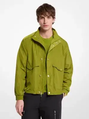 Michael Kors Collection Water-Resistant Windbreaker Jacket in Natural | Thumbnail 2 Michael Kors Collection Water-Resistant Windbreaker Jacket in Natural | Thumbnail 2