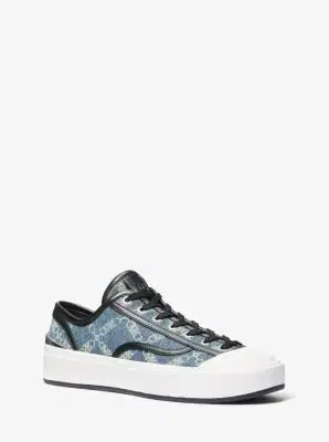 Michael Kors Jude Empire Diamond Jacquard Denim Sneaker | Thumbnail 2 Michael Kors Jude Empire Diamond Jacquard Denim Sneaker | Thumbnail 2