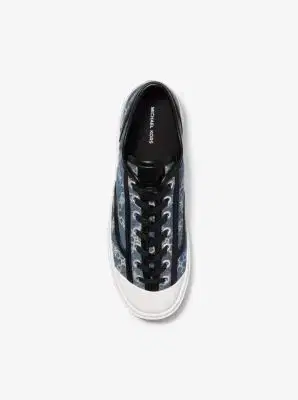 Michael Kors Jude Empire Diamond Jacquard Denim Sneaker | Thumbnail 5 Michael Kors Jude Empire Diamond Jacquard Denim Sneaker | Thumbnail 5