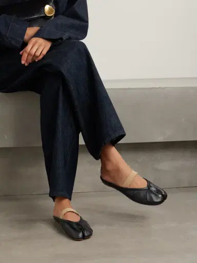 Maison Margiela Tabi Frayed Split-toe Leather Ballet Flats | Thumbnail 2 Maison Margiela Tabi Frayed Split-toe Leather Ballet Flats | Thumbnail 2