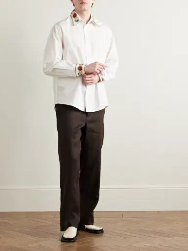 BODE Candyfloss Embroidered Cotton Oxford Shirt - Men | Thumbnail 2 BODE Candyfloss Embroidered Cotton Oxford Shirt - Men | Thumbnail 2