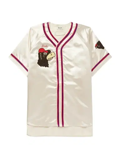 BODE Redtail Appliquéd Embroidered Satin Shirt - Men | Thumbnail 1 BODE Redtail Appliquéd Embroidered Satin Shirt - Men | Thumbnail 1