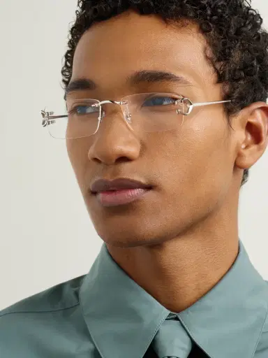 Cartier Eyewear Rimless Rectangular-Frame Silver-Tone Optical Glasses - Men | Thumbnail 2 Cartier Eyewear Rimless Rectangular-Frame Silver-Tone Optical Glasses - Men | Thumbnail 2