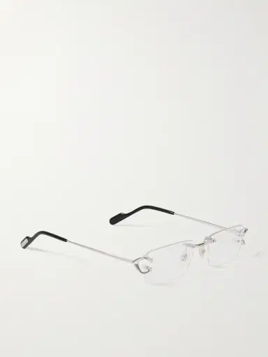 Cartier Eyewear Rimless Rectangular-Frame Silver-Tone Optical Glasses - Men | Thumbnail 3 Cartier Eyewear Rimless Rectangular-Frame Silver-Tone Optical Glasses - Men | Thumbnail 3