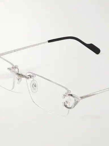 Cartier Eyewear Rimless Rectangular-Frame Silver-Tone Optical Glasses - Men | Thumbnail 4 Cartier Eyewear Rimless Rectangular-Frame Silver-Tone Optical Glasses - Men | Thumbnail 4