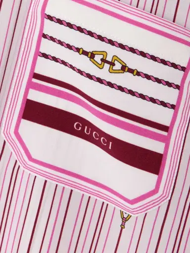Gucci Printed Striped Wrap-effect Silk Midi Skirt | Thumbnail 4 Gucci Printed Striped Wrap-effect Silk Midi Skirt | Thumbnail 4