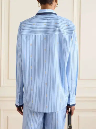 Gucci Tie-neck Printed Cotton-poplin Shirt | Thumbnail 4 Gucci Tie-neck Printed Cotton-poplin Shirt | Thumbnail 4