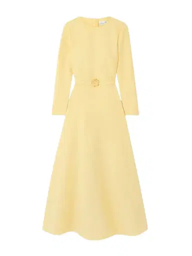 Oscar de la Renta Belted Wool-blend Midi Dress | Thumbnail 1 Oscar de la Renta Belted Wool-blend Midi Dress | Thumbnail 1