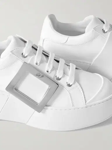 Roger Vivier Viv' Skate Embellished Leather Sneakers | Thumbnail 4 Roger Vivier Viv' Skate Embellished Leather Sneakers | Thumbnail 4