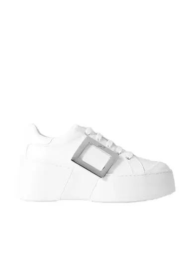 Roger Vivier Viv' Skate Embellished Leather Sneakers | Thumbnail 1 Roger Vivier Viv' Skate Embellished Leather Sneakers | Thumbnail 1