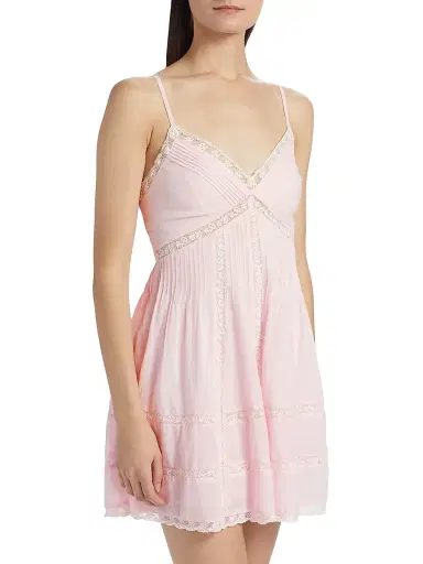 LoveShackFancy Women's Docila Cotton Minidress - Pink | Thumbnail 4 LoveShackFancy Women's Docila Cotton Minidress - Pink | Thumbnail 4