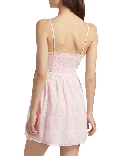 LoveShackFancy Women's Docila Cotton Minidress - Pink | Thumbnail 5 LoveShackFancy Women's Docila Cotton Minidress - Pink | Thumbnail 5
