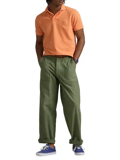 Polo Ralph Lauren Men's Custom-Slim-Fit Big Pony Mesh Polo Shirt - Classic Peach - Size XXL | Thumbnail 2 Polo Ralph Lauren Men's Custom-Slim-Fit Big Pony Mesh Polo Shirt - Classic Peach - Size XXL | Thumbnail 2