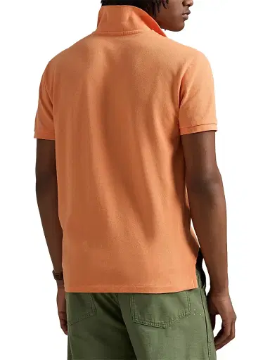 Polo Ralph Lauren Men's Custom-Slim-Fit Big Pony Mesh Polo Shirt - Classic Peach - Size XXL | Thumbnail 4 Polo Ralph Lauren Men's Custom-Slim-Fit Big Pony Mesh Polo Shirt - Classic Peach - Size XXL | Thumbnail 4