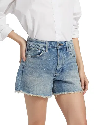 Joe's Jeans Women's The Jessie Denim Relaxed Crystal Shorts - Bejeweled - Size 29 | Thumbnail 4 Joe's Jeans Women's The Jessie Denim Relaxed Crystal Shorts - Bejeweled - Size 29 | Thumbnail 4