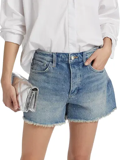 Joe's Jeans Women's The Jessie Denim Relaxed Crystal Shorts - Bejeweled - Size 29 | Thumbnail 6 Joe's Jeans Women's The Jessie Denim Relaxed Crystal Shorts - Bejeweled - Size 29 | Thumbnail 6