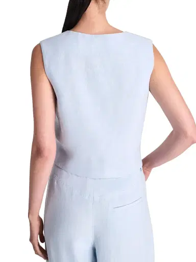 TWP Women's Kikis Linen Vest - Ice Melt | Thumbnail 5 TWP Women's Kikis Linen Vest - Ice Melt | Thumbnail 5