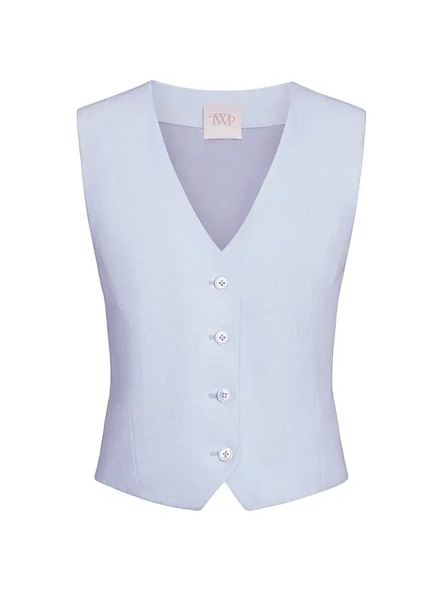TWP Women's Kikis Linen Vest - Ice Melt