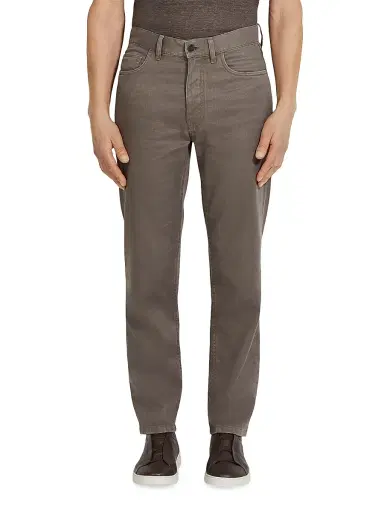 Zegna Men's Stretch Cotton and Linen Roccia Jeans | Thumbnail 2 Zegna Men's Stretch Cotton and Linen Roccia Jeans | Thumbnail 2