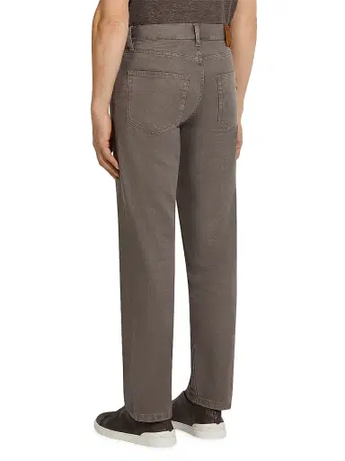 Zegna Men's Stretch Cotton and Linen Roccia Jeans | Thumbnail 4 Zegna Men's Stretch Cotton and Linen Roccia Jeans | Thumbnail 4