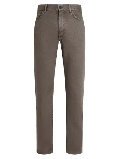 Zegna Men's Stretch Cotton and Linen Roccia Jeans | Thumbnail 1 Zegna Men's Stretch Cotton and Linen Roccia Jeans | Thumbnail 1