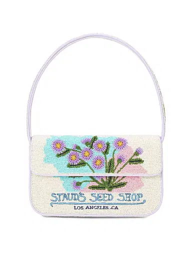 Staud Women's Tommy Beaded Shoulder Bag - California Aster | Thumbnail 1 Staud Women's Tommy Beaded Shoulder Bag - California Aster | Thumbnail 1