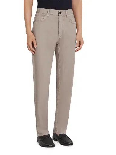Zegna Men's Stretch Cotton and Linen Roccia Jeans | Thumbnail 2 Zegna Men's Stretch Cotton and Linen Roccia Jeans | Thumbnail 2