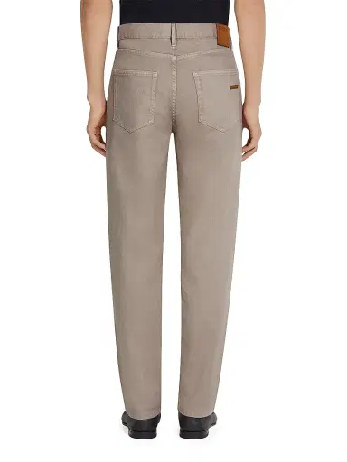 Zegna Men's Stretch Cotton and Linen Roccia Jeans | Thumbnail 4 Zegna Men's Stretch Cotton and Linen Roccia Jeans | Thumbnail 4