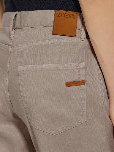 Zegna Men's Stretch Cotton and Linen Roccia Jeans | Thumbnail 5 Zegna Men's Stretch Cotton and Linen Roccia Jeans | Thumbnail 5