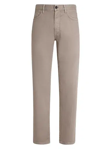 Zegna Men's Stretch Cotton and Linen Roccia Jeans | Thumbnail 1 Zegna Men's Stretch Cotton and Linen Roccia Jeans | Thumbnail 1