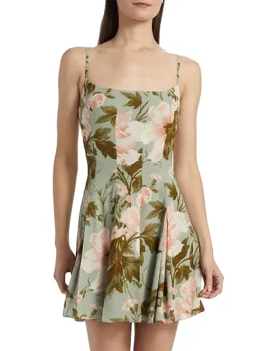 Reformation Women's Annelise Floral Minidress | Thumbnail 3 Reformation Women's Annelise Floral Minidress | Thumbnail 3