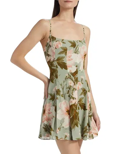 Reformation Women's Annelise Floral Minidress | Thumbnail 4 Reformation Women's Annelise Floral Minidress | Thumbnail 4