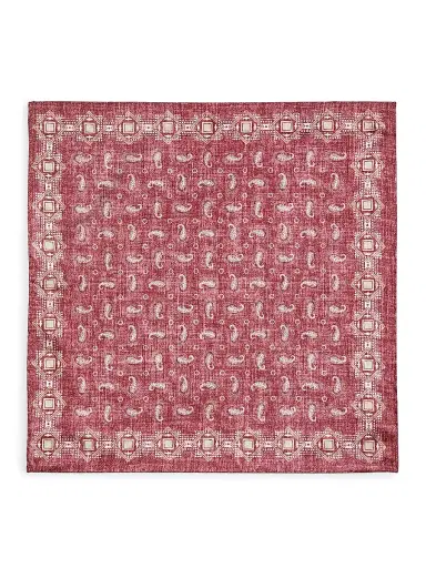 Saks Fifth Avenue Men's Paisley Silk Twill Pocket Square - Red | Thumbnail 2 Saks Fifth Avenue Men's Paisley Silk Twill Pocket Square - Red | Thumbnail 2