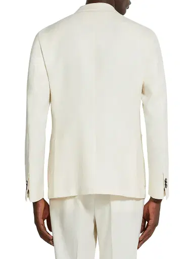 Zegna Men's Pure Linen Blazer | Thumbnail 3 Zegna Men's Pure Linen Blazer | Thumbnail 3