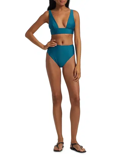 Kiki de Montparnasse Women's Echauffe V-Neck Bikini Top | Thumbnail 2 Kiki de Montparnasse Women's Echauffe V-Neck Bikini Top | Thumbnail 2