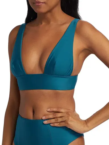 Kiki de Montparnasse Women's Echauffe V-Neck Bikini Top | Thumbnail 5 Kiki de Montparnasse Women's Echauffe V-Neck Bikini Top | Thumbnail 5