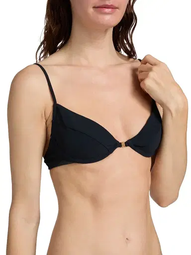 Kiki de Montparnasse Women's Self-Tie Demi Bikini Top - French Navy - Size Large | Thumbnail 5 Kiki de Montparnasse Women's Self-Tie Demi Bikini Top - French Navy - Size Large | Thumbnail 5