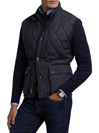 Ralph Lauren Purple Label Men's Leyland Quilted Vest - Navy | Thumbnail 3 Ralph Lauren Purple Label Men's Leyland Quilted Vest - Navy | Thumbnail 3