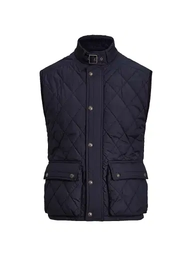 Ralph Lauren Purple Label Men's Leyland Quilted Vest - Navy | Thumbnail 1 Ralph Lauren Purple Label Men's Leyland Quilted Vest - Navy | Thumbnail 1