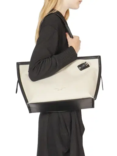 Proenza Schouler Women's Days Linen Tote Bag - Natural Black | Thumbnail 3 Proenza Schouler Women's Days Linen Tote Bag - Natural Black | Thumbnail 3
