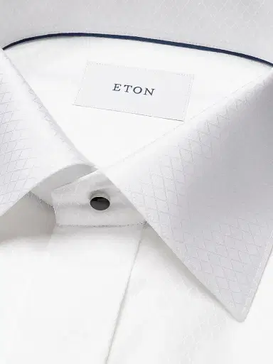 Eton Men's Slim-Fit Textured Fly-Front Formal Shirt | Thumbnail 7 Eton Men's Slim-Fit Textured Fly-Front Formal Shirt | Thumbnail 7