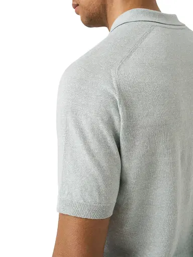 Eton Men's Linen-Cotton Woven Polo Shirt - Green - Size XL | Thumbnail 5 Eton Men's Linen-Cotton Woven Polo Shirt - Green - Size XL | Thumbnail 5