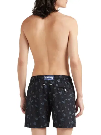 Vilebrequin Men's Embroidered Ronde des Tortues Swim Trunks - Noir | Thumbnail 5 Vilebrequin Men's Embroidered Ronde des Tortues Swim Trunks - Noir | Thumbnail 5
