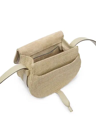 Chloé Women's Marcie Raffia & Leather Saddle Bag - Smoky Beige | Thumbnail 3 Chloé Women's Marcie Raffia & Leather Saddle Bag - Smoky Beige | Thumbnail 3