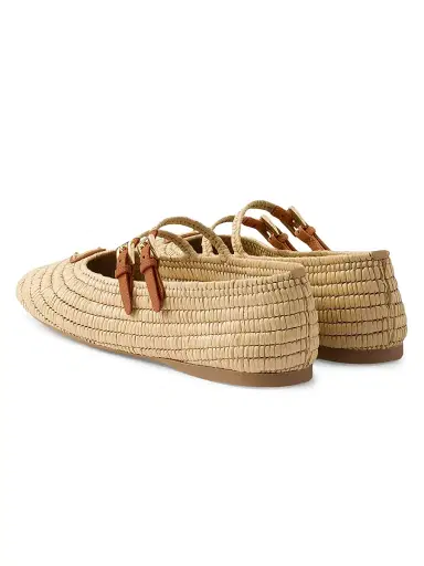 Prada Women's Crochet Ballerinas - Beige Brown | Thumbnail 3 Prada Women's Crochet Ballerinas - Beige Brown | Thumbnail 3