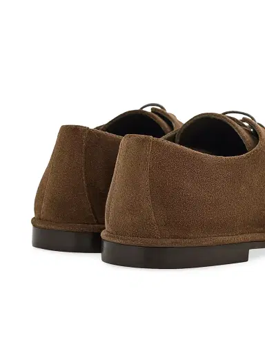 Ferragamo Men's Suede Lace-Up Derby Shoes | Thumbnail 6 Ferragamo Men's Suede Lace-Up Derby Shoes | Thumbnail 6