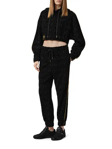 Versace Women's I Heart Baroque Joggers - Black Gold - Size Small | Thumbnail 2 Versace Women's I Heart Baroque Joggers - Black Gold - Size Small | Thumbnail 2