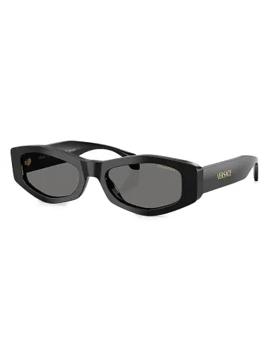 Versace Women's 54MM Oval Sunglasses - Black | Thumbnail 1 Versace Women's 54MM Oval Sunglasses - Black | Thumbnail 1