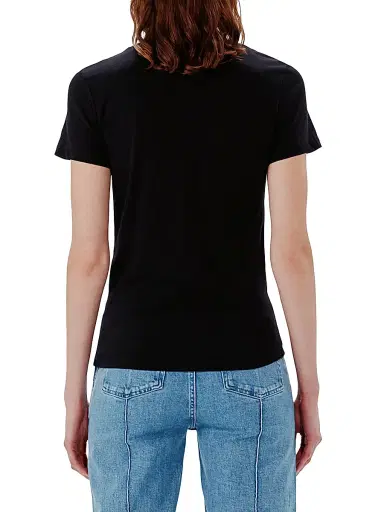 Another Tomorrow Women's Crew Neck Tee - Black | Thumbnail 4 Another Tomorrow Women's Crew Neck Tee - Black | Thumbnail 4