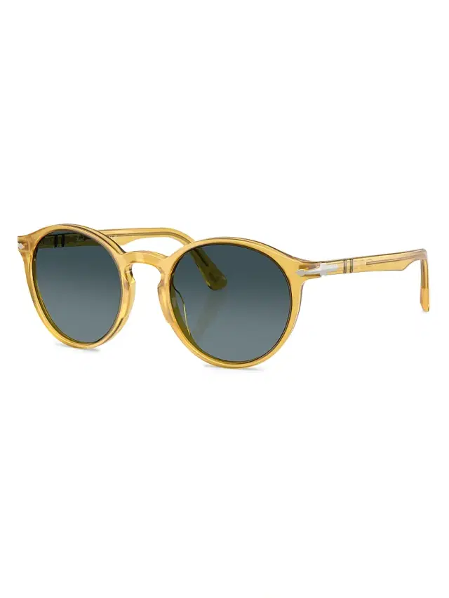 Men's 52MM Round Sunglasses - Yellow Blue Men's 52MM Round Sunglasses - Yellow Blue
